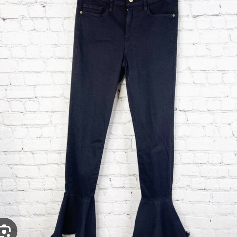 Frame Denim Black Flared Midrise Le Skinny Jeans - TODAY ONLY - Picture 5 of 6